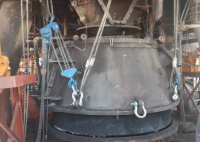 Removal of Paul Wurth Rotating Gearbox – Blast Furnace – Newcastle Mittal