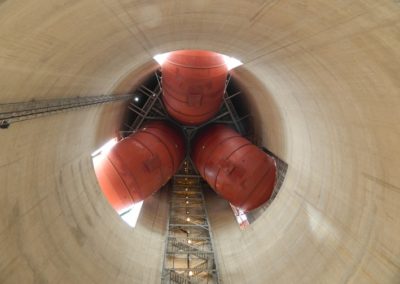 Installation of flue cans and steel platforms – Medupi Power Station